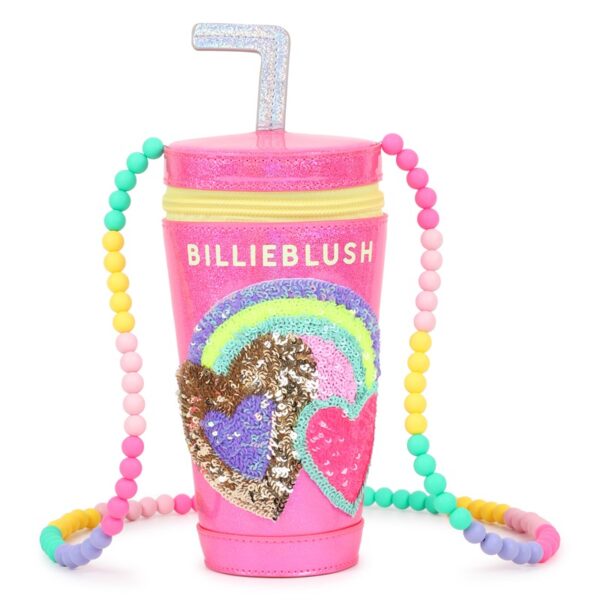 Borsa milkshake con pailettes e tracolla