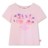 T-shirt mezza manica con stampa e pailettes