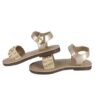 A24A35B66523CD801FB71054D17878F5_ Sandalo in raffia e pelle metallizzata con perle e velcro