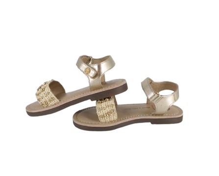 A24A35B66523CD801FB71054D17878F5_ Sandalo in raffia e pelle metallizzata con perle e velcro