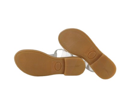 Sandalo in pelle con strass