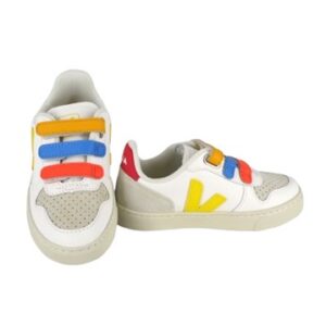 Sneaker in pelle organica con triplo velcro