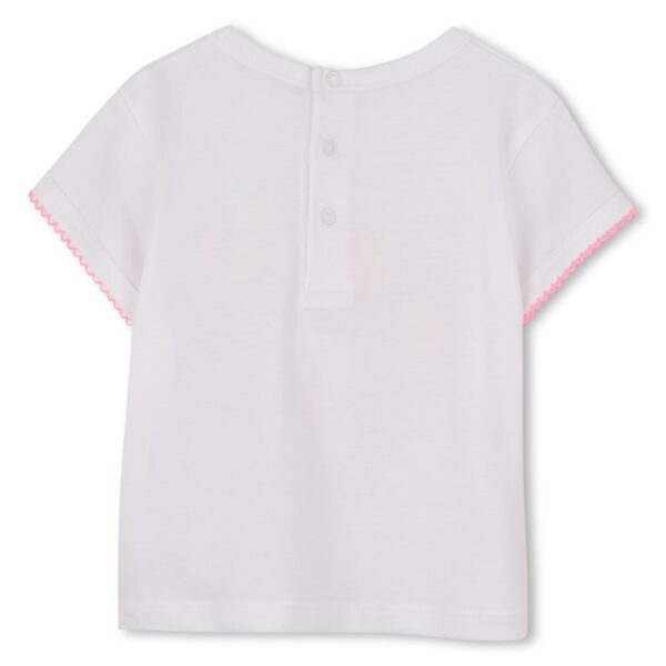 T-shirt mezza manica con stampa e fiori