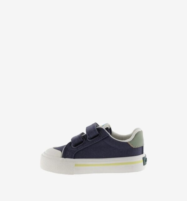 Sneaker in tela con doppio velcro