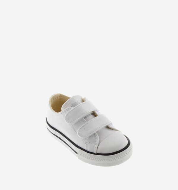 Sneaker in tela con doppio velcro