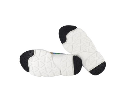 Sneakers in ecopelle e tessuto tecnico