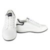 Sneaker in eco pelle con lacci elastici e zip