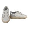 Sneaker in pelle con doppio velcro