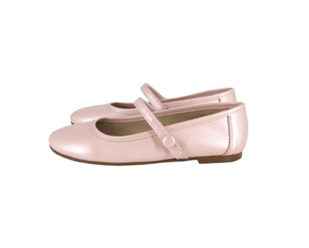 Ballerina in pelle con cinturino
