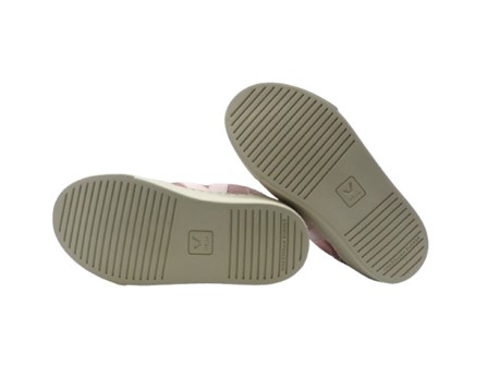 Sneaker in pelle laminata con doppio velcro