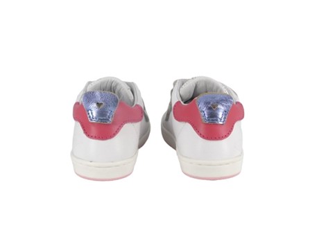 Sneaker primo passo in pelle con doppio velcro