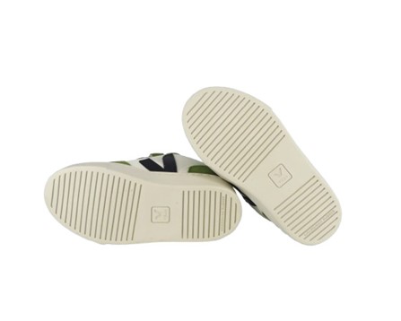 Sneaker in pelle organica con triplo velcro