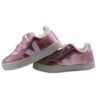Sneaker in pelle laminata con doppio velcro