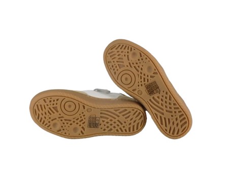 Sneaker in pelle con lacci e zip laterale