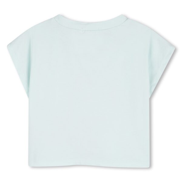 T-shirt con ricamo in pailettes