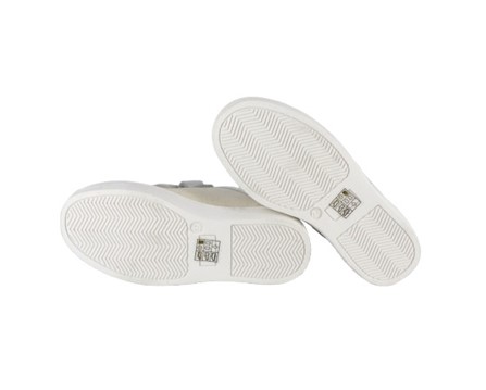 Sneaker in pelle e camoscio con doppo velcro