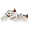 Sneaker in pelle e camoscio con doppo velcro