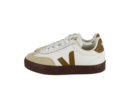 Sneaker in pelle organica con lacci elastici