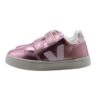 Sneaker in pelle laminata con doppio velcro
