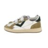 Sneaker in pelle con doppio velcro