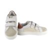Sneaker in pelle e camoscio con doppo velcro