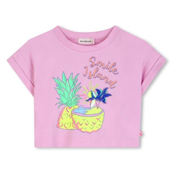 T-shirt mezza mancica con stampa ananas