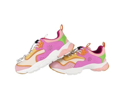 Sneakers in ecopelle e tessuto tecnico