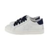 Sneaker in pelle con lacci e zip laterale