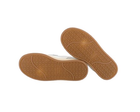 Sneaker in pelle con doppio velcro