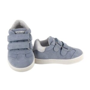 Sneaker primo passo in camoscio con doppio velcro