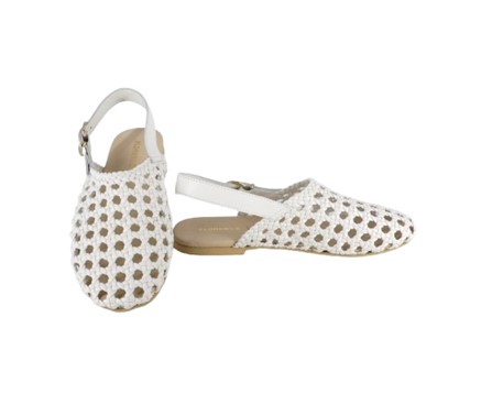 Sandalo intreccio con fibbia