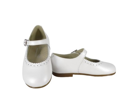 Ballerina in pelle con cinturino