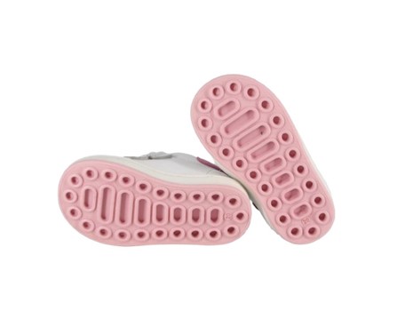 Sneaker primo passo in pelle con doppio velcro