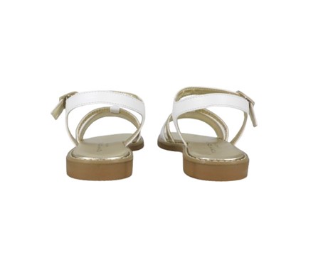 Sandalo in eco pelle con velcro