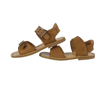 Sandalo doppia fibbia in camoscio