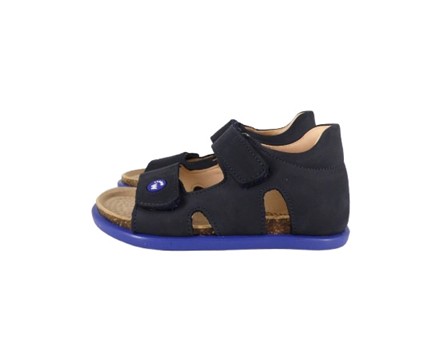 Sandalo primo passo in camoscio con doppio velcro