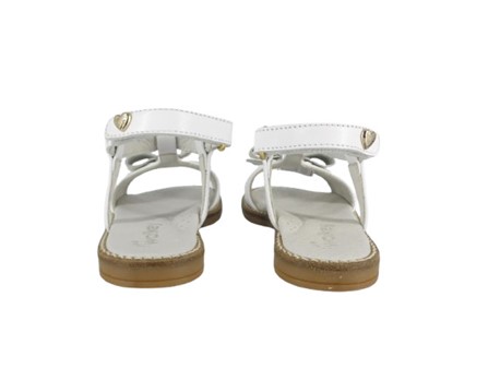 Sandalo in pelle con fiocco e cinturino alla caviglia