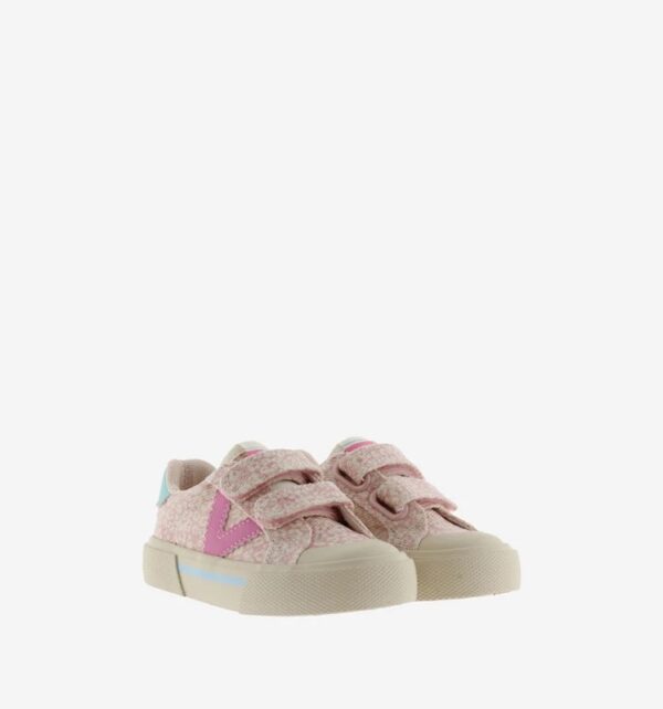 Sneaker in tela stampata con doppio velcro