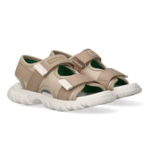 Sandalo in tessuto con doppio velcro