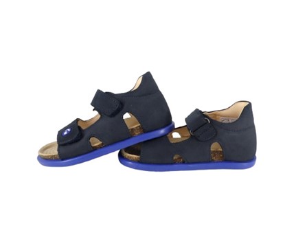 Sandalo primo passo in camoscio con doppio velcro