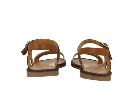 Sandalo fascia micro glitter e pelle con fibbia