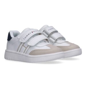 Sneaker in eco pelle con doppio velcro