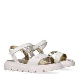 Sandalo in eco pelle con velcro