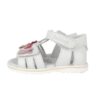 Sandalo primo passo in pelle con fiocchetti e velcro