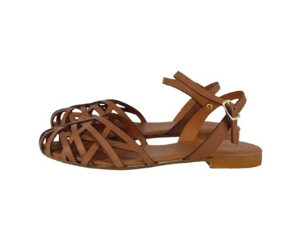 Sandalo in pelle con fibbia