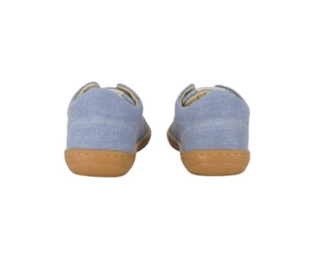 Sneaker primo passo in tela con lacci