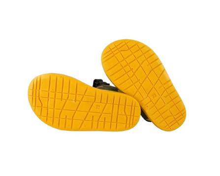 Sandalo in camoscio con fibbia e velcro