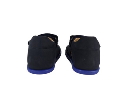 Sandalo primo passo in camoscio con doppio velcro