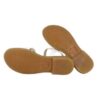 Sandalo in eco pelle con velcro