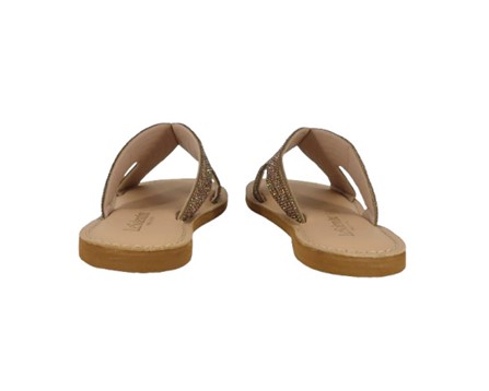 Ciabatta in pelle e strass